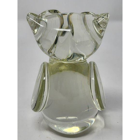Vintage Art Glass Action International LTD Paperweight Owl Figurine - Picture 3 of 9